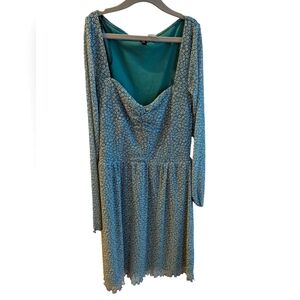 H&M Floral Pattern Green Dress